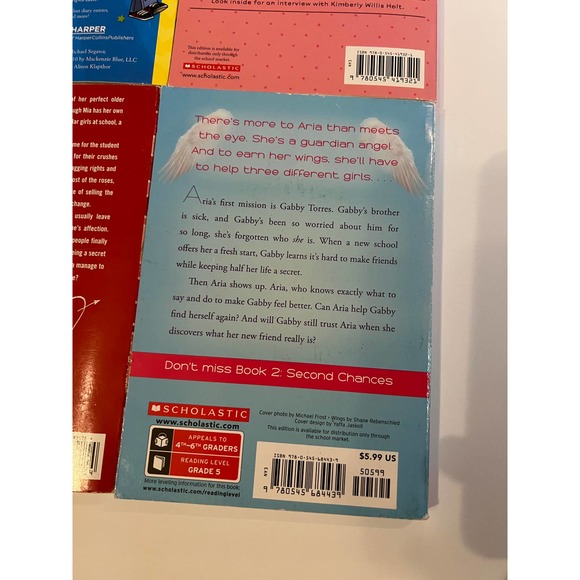 Lot 4 Young Girl Chapter Books Scholastic Tina Wells Kimberly Holt Tween - Picture 6 of 10